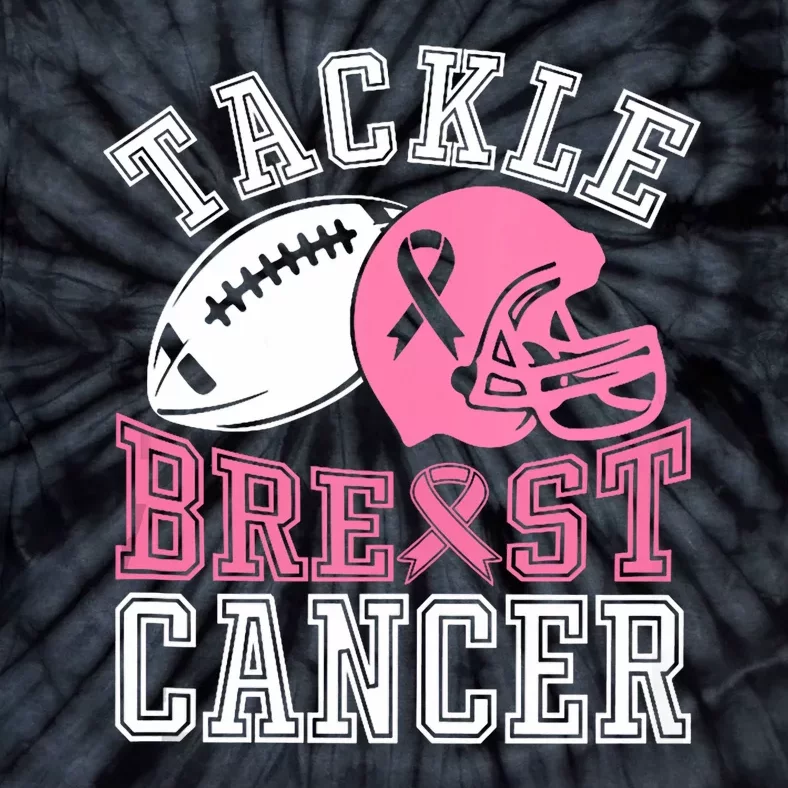 Tackle Breast Cancer Awareness Football Lover Tie-Dye T-Shirt