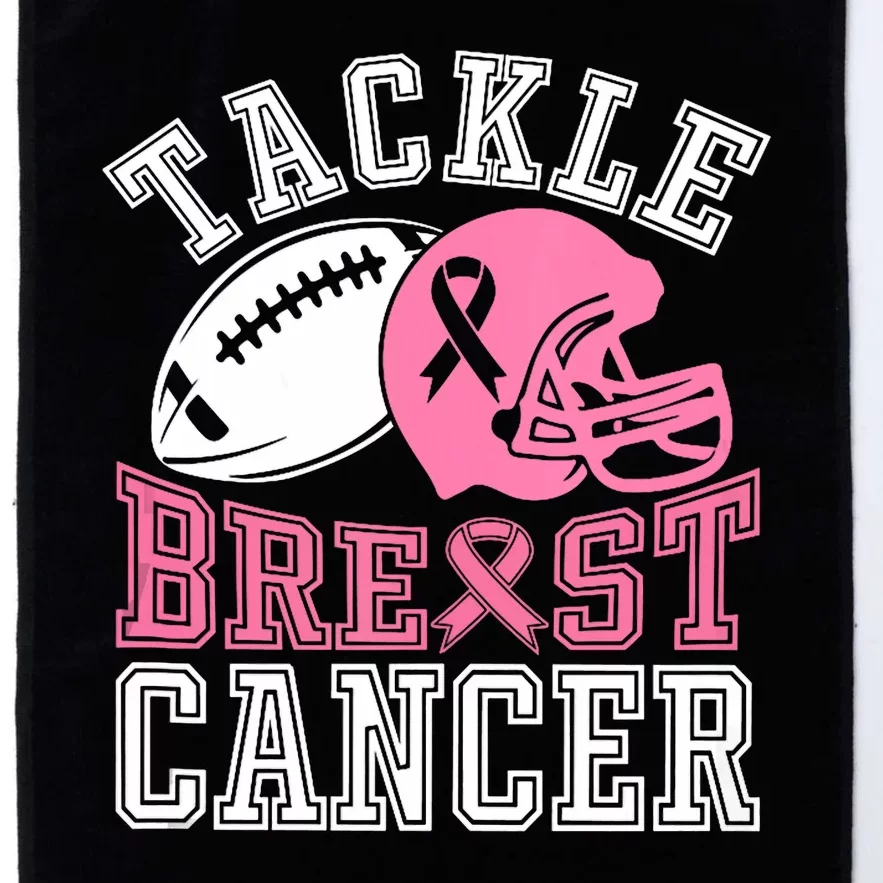 Tackle Breast Cancer Awareness Football Lover Platinum Collection Golf Towel