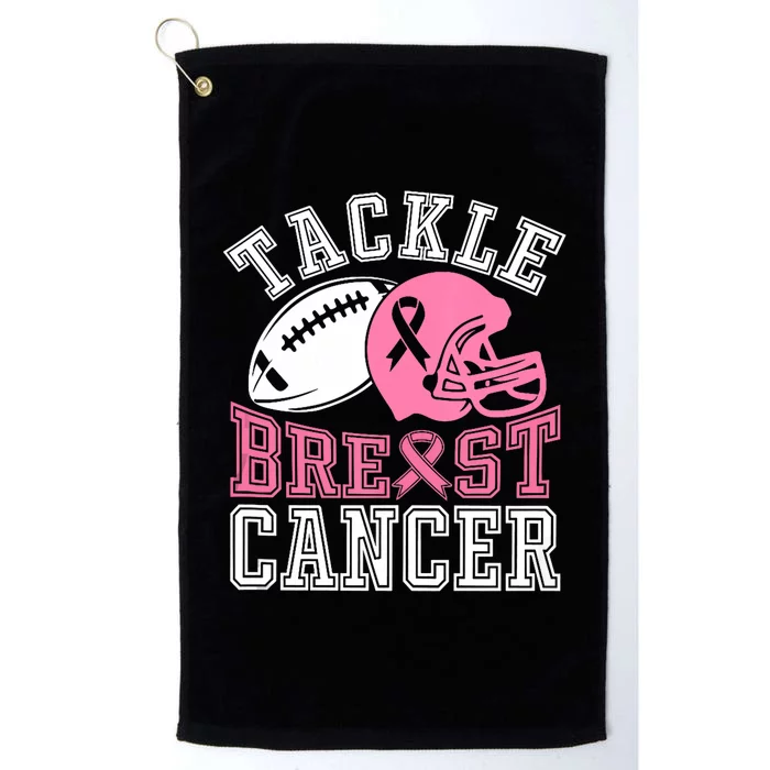 Tackle Breast Cancer Awareness Football Lover Platinum Collection Golf Towel