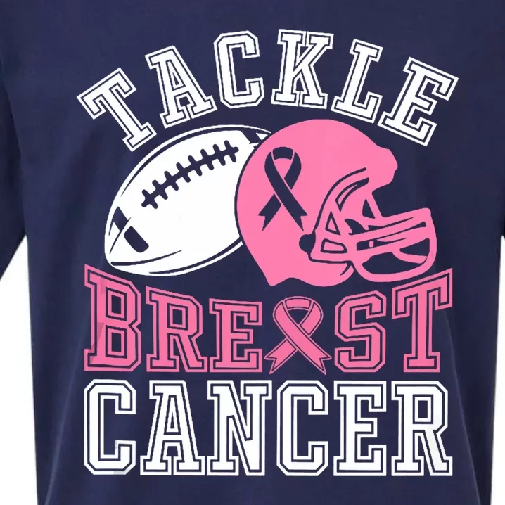 Tackle Breast Cancer Awareness Football Lover Sueded Cloud Jersey T-Shirt