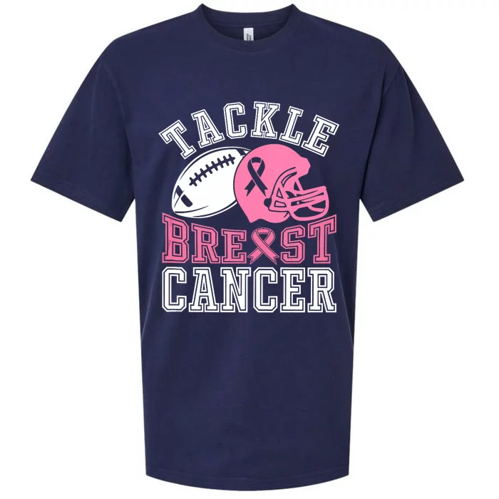 Tackle Breast Cancer Awareness Football Lover Sueded Cloud Jersey T-Shirt