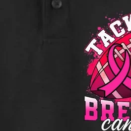 Tackle Breast Cancer Awareness Pink Ribbon Football Dry Zone Grid Performance Polo