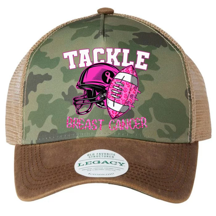 Tackle Breast Cancer Awareness American Footballribbon Legacy Tie Dye Trucker Hat