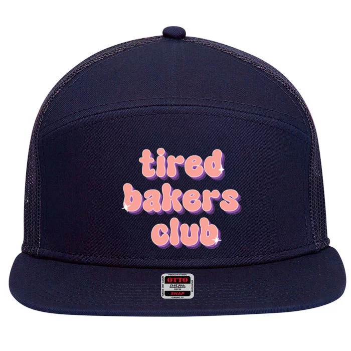 Tired Bakers Club 7 Panel Mesh Trucker Snapback Hat