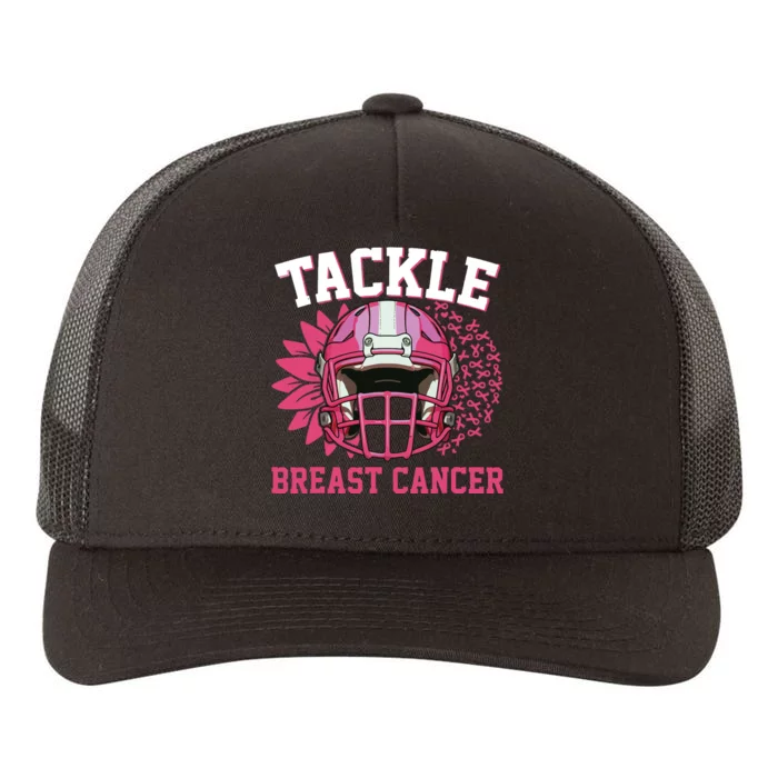 Tackle Breast Cancer Awareness Pink Ribbon Football Boy Kids Yupoong Adult 5-Panel Trucker Hat