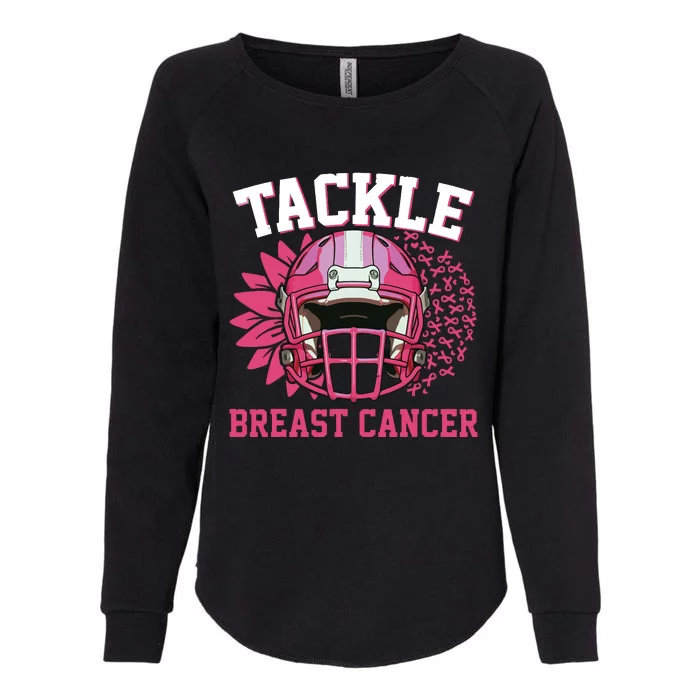 Tackle Breast Cancer Awareness Pink Ribbon Football Boy Kids Womens California Wash Sweatshirt