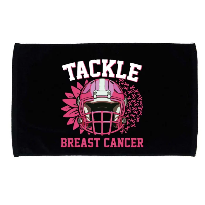 Tackle Breast Cancer Awareness Pink Ribbon Football Boy Kids Microfiber Hand Towel