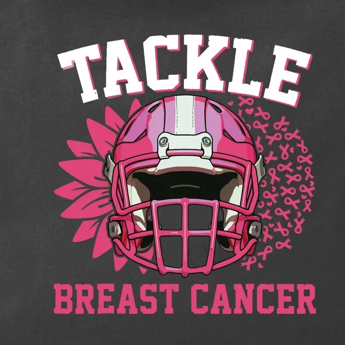 Tackle Breast Cancer Awareness Pink Ribbon Football Boy Kids Zip Tote Bag