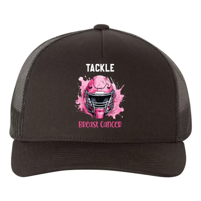 Tackle Breast Cancer Awareness Pink Ribbon Football Boy Kids Yupoong Adult 5-Panel Trucker Hat