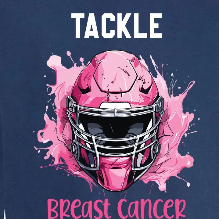 Tackle Breast Cancer Awareness Pink Ribbon Football Boy Kids Garment-Dyed Sweatshirt