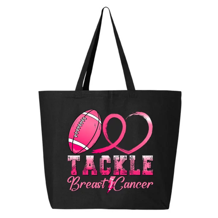 Tackle Breast Cancer Awareness Football Pink Ribbon 25L Jumbo Tote