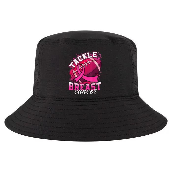 Tackle Breast Cancer Awareness Pink Ribbon Football Boy Kid Cool Comfort Performance Bucket Hat