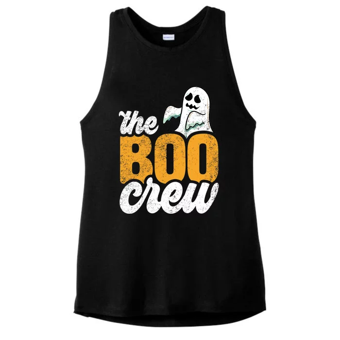 The Boo Crew Funny Ghost Family Matching Halloween Ladies Tri-Blend Wicking Tank