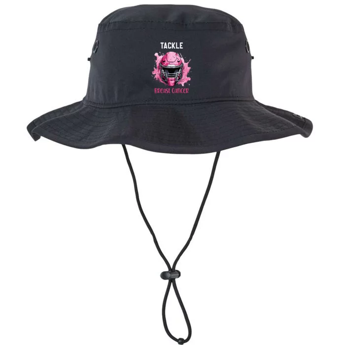 Tackle Breast Cancer Awareness Pink Ribbon Football Legacy Cool Fit Booney Bucket Hat