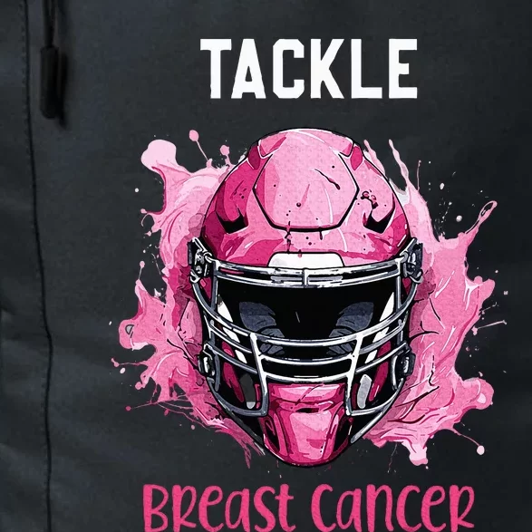 Tackle Breast Cancer Awareness Pink Ribbon Football Daily Commute Backpack