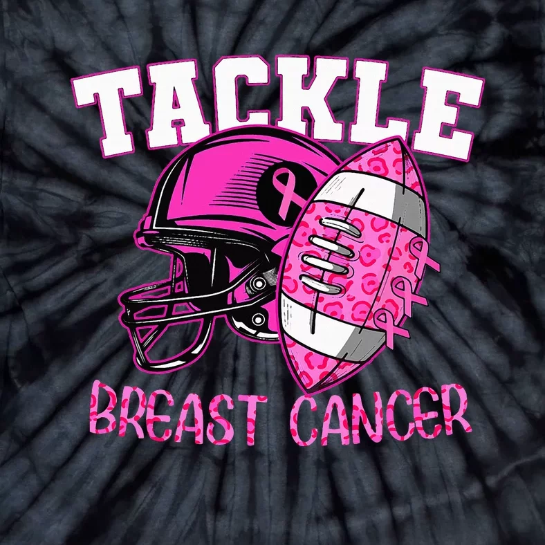 Tackle Breast Cancer Awareness American Football Tie-Dye T-Shirt