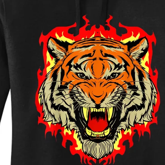 Tiger Big Cat Bengal Wildcat Predator Cool Animal Gift Idea Women's Pullover Hoodie