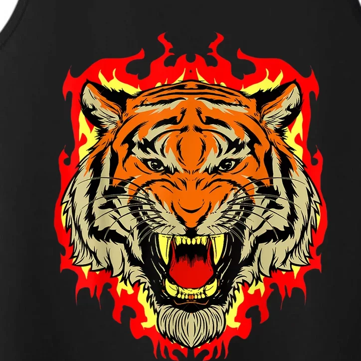 Tiger Big Cat Bengal Wildcat Predator Cool Animal Gift Idea Performance Tank