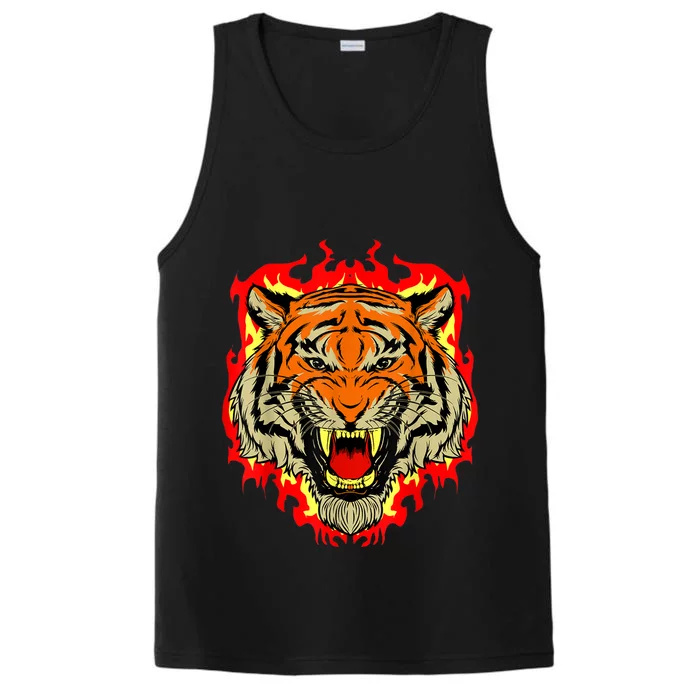 Tiger Big Cat Bengal Wildcat Predator Cool Animal Gift Idea Performance Tank