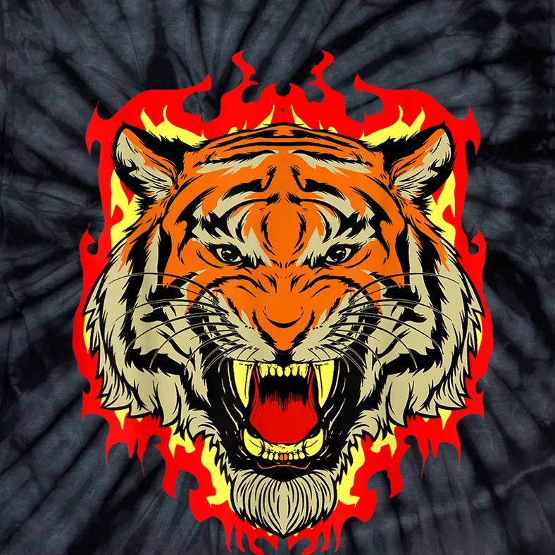 Tiger Big Cat Bengal Wildcat Predator Cool Animal Gift Idea Tie-Dye T-Shirt