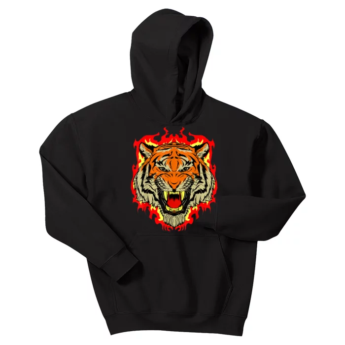 Tiger Big Cat Bengal Wildcat Predator Cool Animal Gift Idea Kids Hoodie