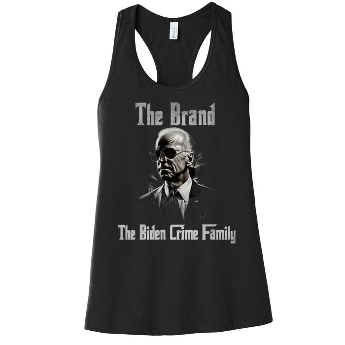 The Biden Chinese Crime Family Puppet Humor Anti Against Women's Racerback Tank