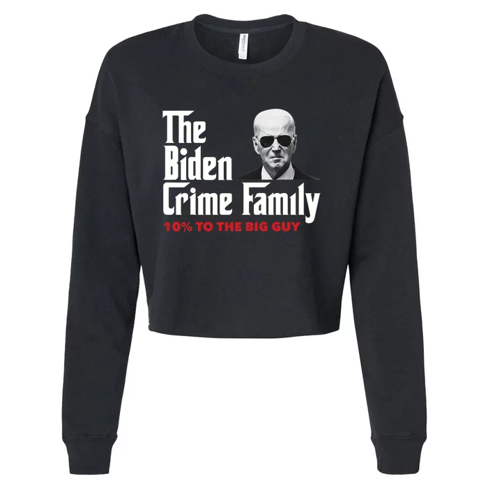 The Biden Crime Family Vintage Retro 2024 Republican Cropped Pullover Crew