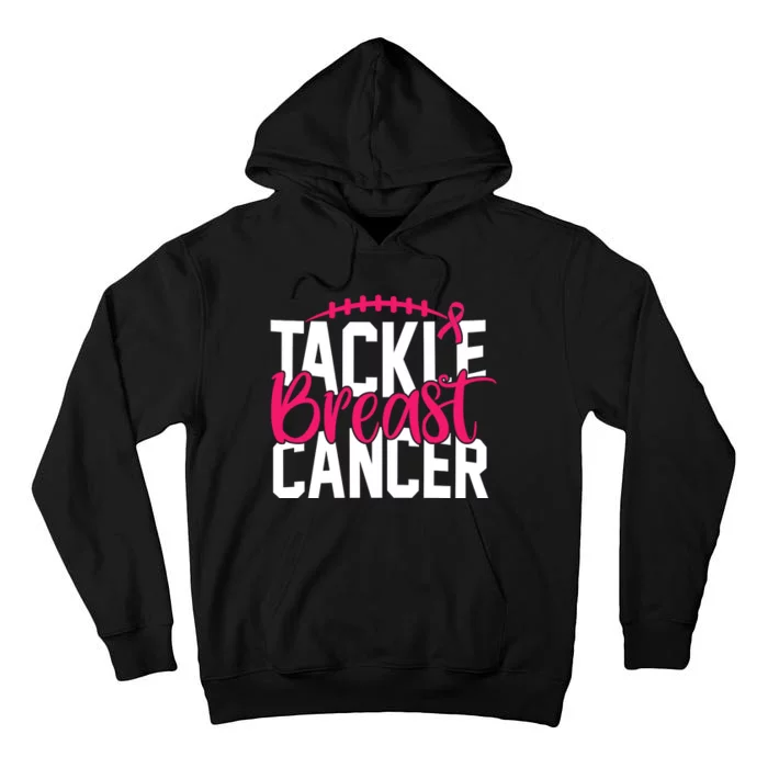 Tackle Breast Cancer Awareness Football Fan Tall Hoodie