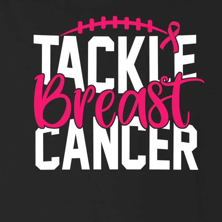 Tackle Breast Cancer Awareness Football Fan Toddler Long Sleeve Shirt