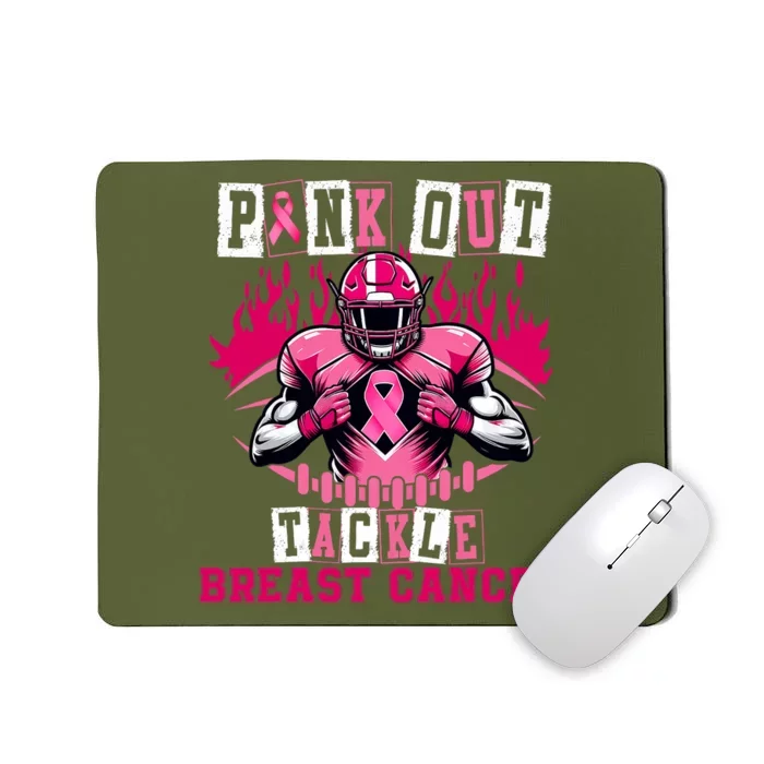 Tackle Breast Cancer Awareness Usa Football Mom Mousepad