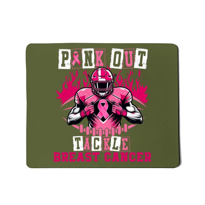 Tackle Breast Cancer Awareness Usa Football Mom Mousepad