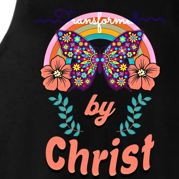 Transformed By Christ Funny Gift Ladies Tri-Blend Wicking Tank