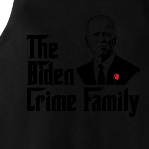 The Biden Crime Family Funny Anti Biden Liberals Democrats Ladies Tri-Blend Wicking Tank