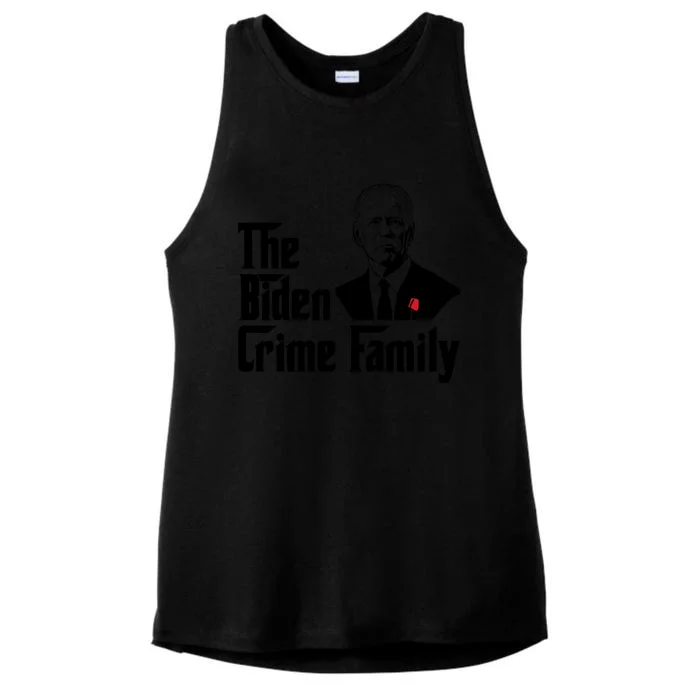 The Biden Crime Family Funny Anti Biden Liberals Democrats Ladies Tri-Blend Wicking Tank