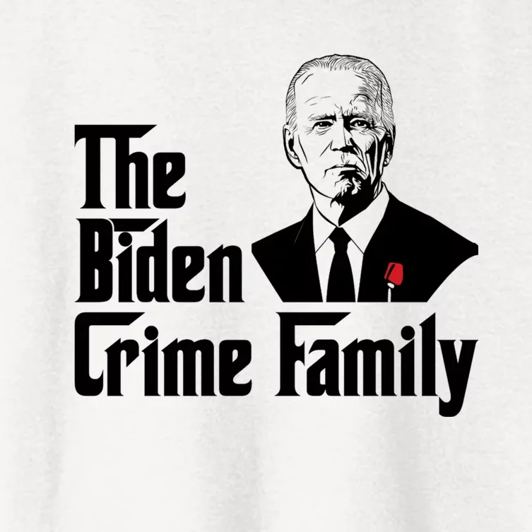 The Biden Crime Family Funny Anti Biden Liberals Democrats Women's Crop Top Tee