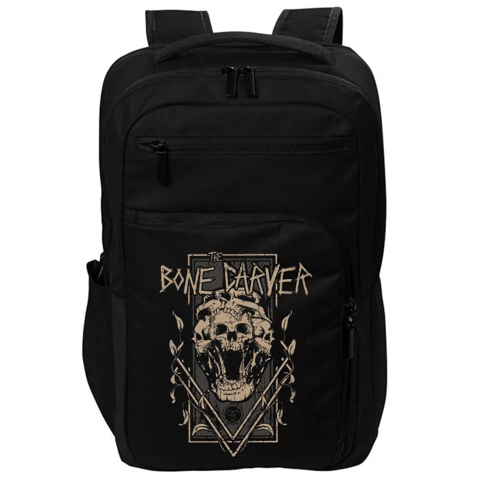 The Bone Carver Death God Skeleton Spicy Books Impact Tech Backpack