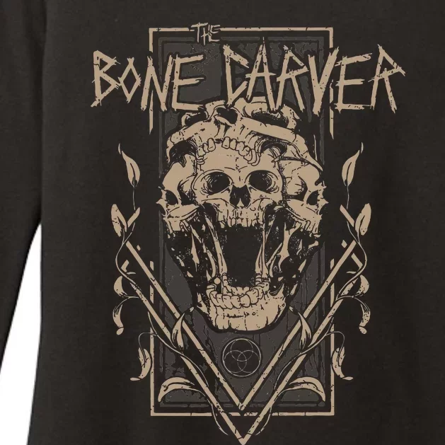 The Bone Carver Death God Skeleton Spicy Books Womens CVC Long Sleeve Shirt