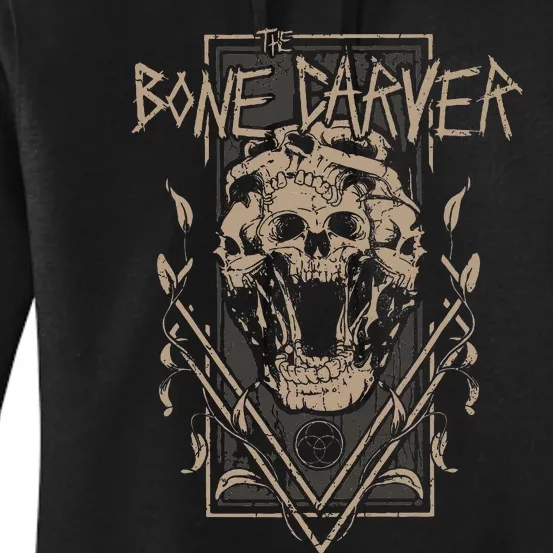 The Bone Carver Death God Skeleton Spicy Books Women's Pullover Hoodie