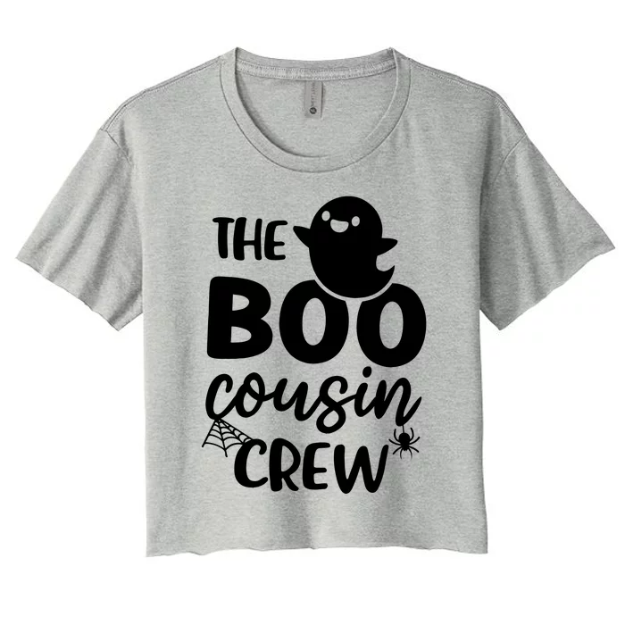 The Boo Cousin Crew Halloween Funny Family Women's Crop Top Tee