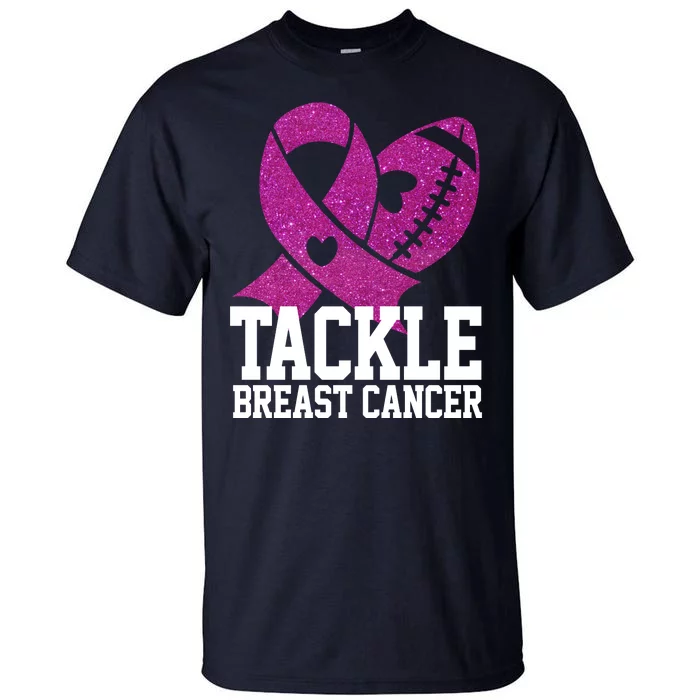 Tackle Breast Cancer Football Ribbon Tall T-Shirt