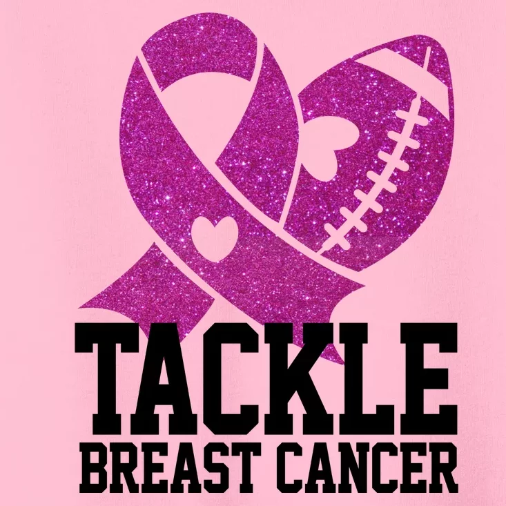 Tackle Breast Cancer Football Ribbon Toddler T-Shirt