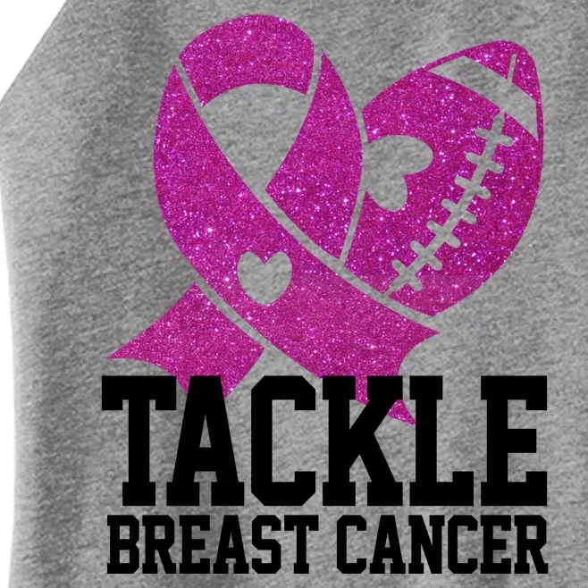 Tackle Breast Cancer Football Ribbon Women’s Perfect Tri Rocker Tank