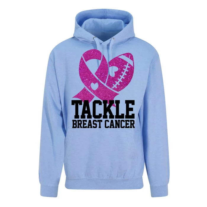 Tackle Breast Cancer Football Ribbon Unisex Surf Hoodie