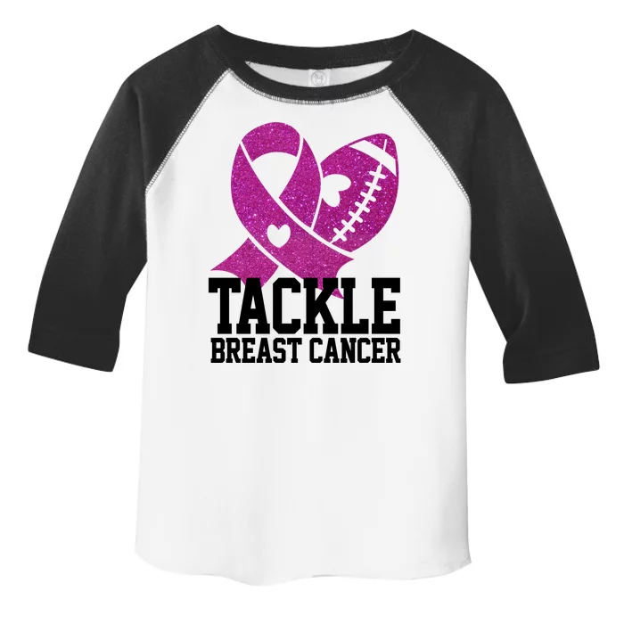 Tackle Breast Cancer Football Ribbon Toddler Fine Jersey T-Shirt