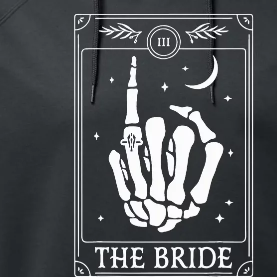 The Bride Coven Skeleton Hand Gothic Wedding Bachelorette Performance Fleece Hoodie