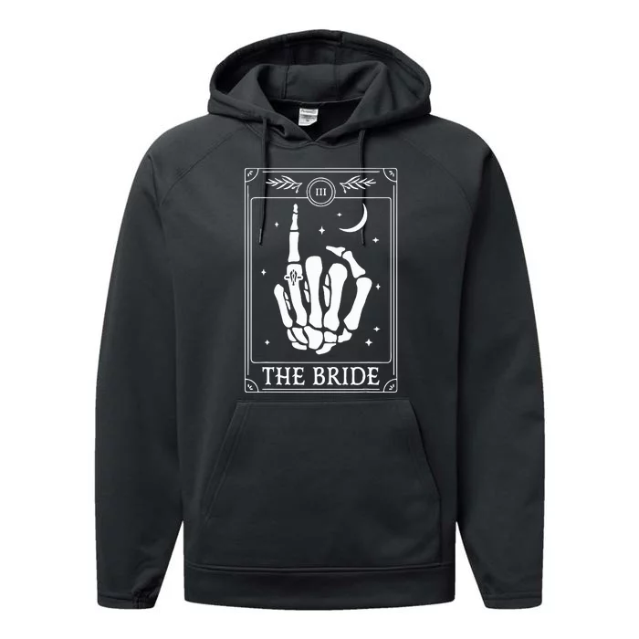 The Bride Coven Skeleton Hand Gothic Wedding Bachelorette Performance Fleece Hoodie