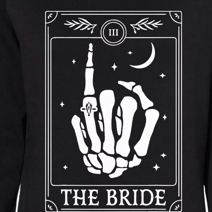 The Bride Coven Skeleton Hand Gothic Wedding Bachelorette Womens California Wash Sweatshirt