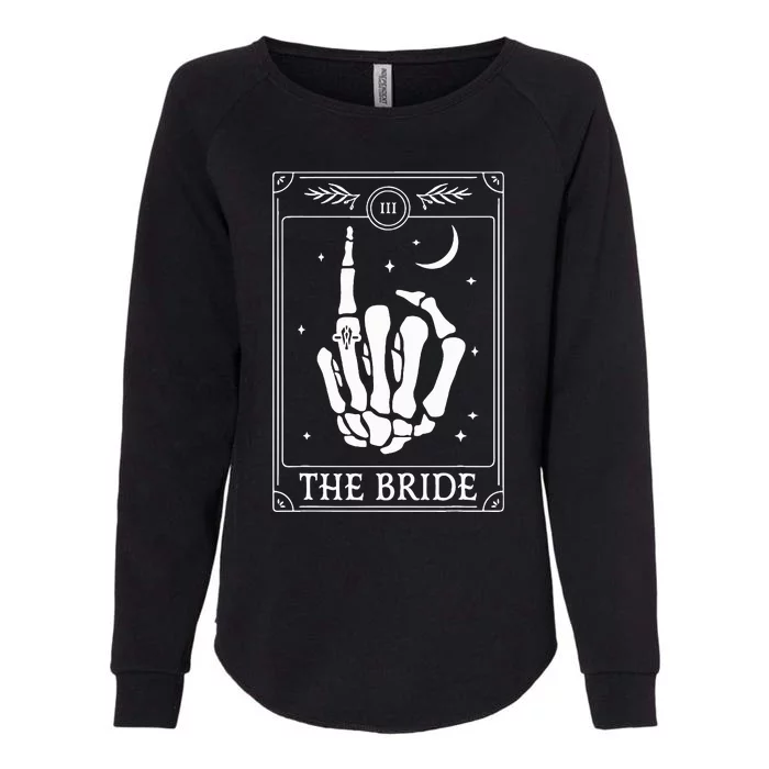 The Bride Coven Skeleton Hand Gothic Wedding Bachelorette Womens California Wash Sweatshirt