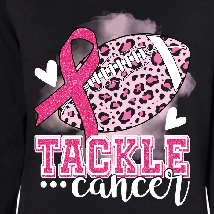 Tackle Breast Cancer Pink Ribbon Football Womens California Wash Sweatshirt