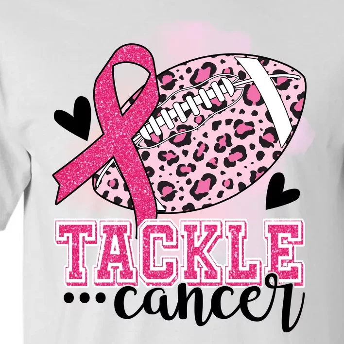 Tackle Breast Cancer Pink Ribbon Football Tall T-Shirt